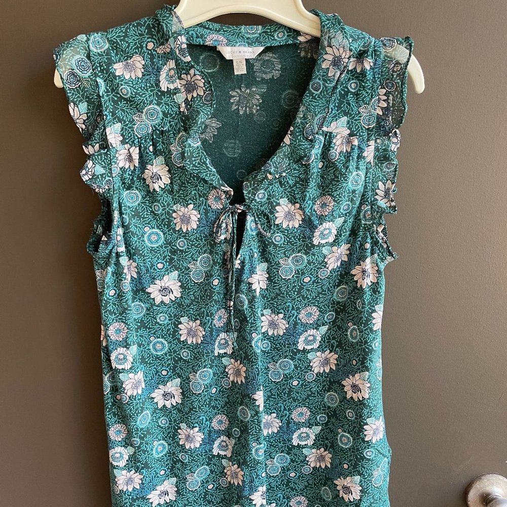 Lucky Brand Sleeveless Shirt Top Blouse